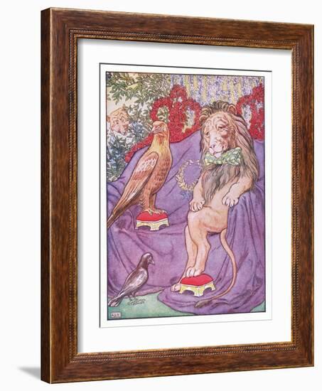 And the Eagle Looked Quite Regal, Illustration from 'Johnny Crow's Party', c.1930-Leonard Leslie Brooke-Framed Giclee Print