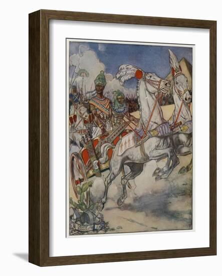 And the Egyptian Army Set Out-Tony Sarg-Framed Giclee Print