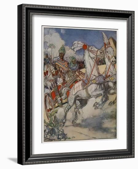 And the Egyptian Army Set Out-Tony Sarg-Framed Giclee Print