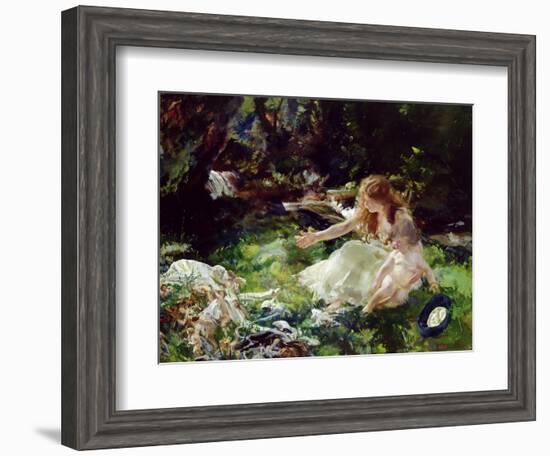 And the Fairies Ran Away with their Clothes-Charles Sims-Framed Giclee Print