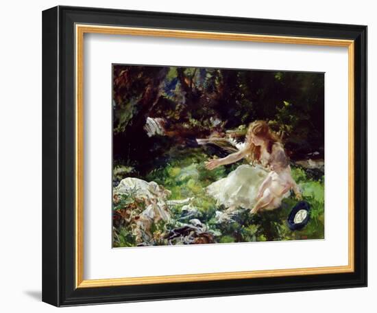 And the Fairies Ran Away with their Clothes-Charles Sims-Framed Giclee Print