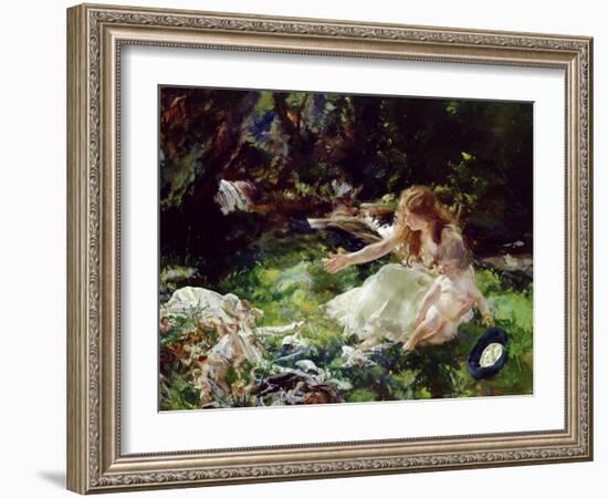 And the Fairies Ran Away with their Clothes-Charles Sims-Framed Giclee Print