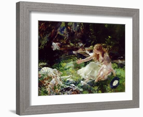 And the Fairies Ran Away with their Clothes-Charles Sims-Framed Giclee Print