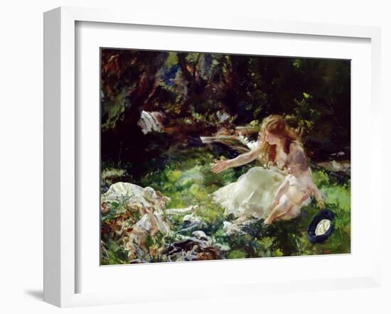 And the Fairies Ran Away with their Clothes-Charles Sims-Framed Giclee Print