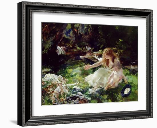 And the Fairies Ran Away with their Clothes-Charles Sims-Framed Giclee Print