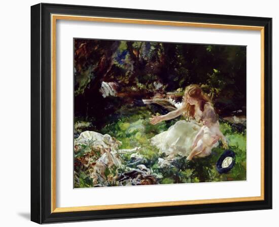 And the Fairies Ran Away with their Clothes-Charles Sims-Framed Giclee Print