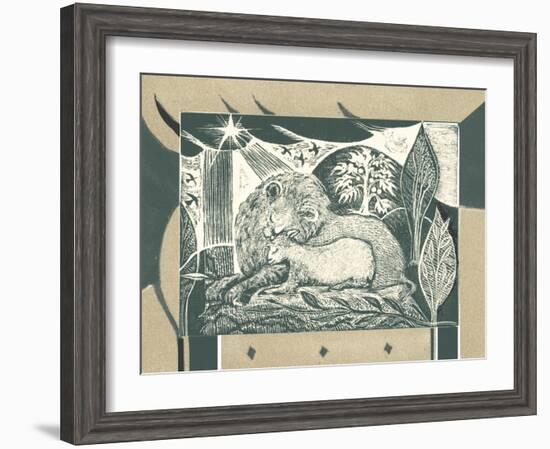 And the Lion Will Lie Down with the Lamb-Mary Kuper-Framed Giclee Print