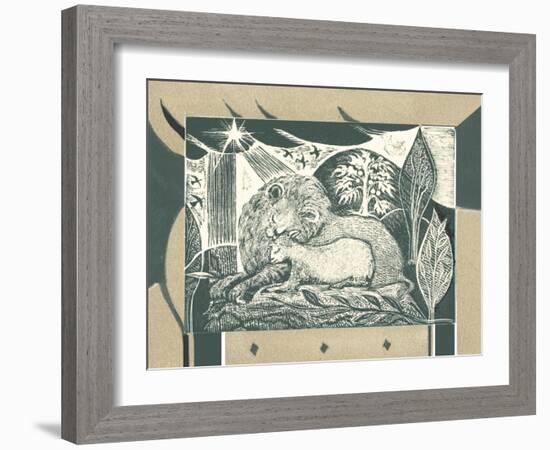 And the Lion Will Lie Down with the Lamb-Mary Kuper-Framed Giclee Print