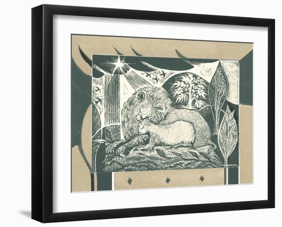 And the Lion Will Lie Down with the Lamb-Mary Kuper-Framed Giclee Print