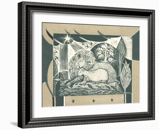 And the Lion Will Lie Down with the Lamb-Mary Kuper-Framed Giclee Print