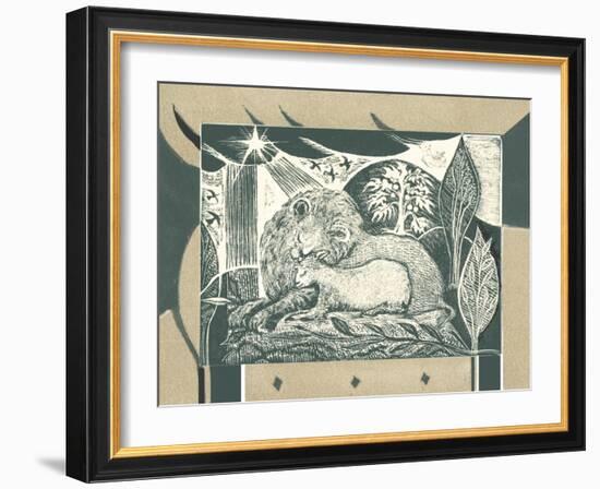 And the Lion Will Lie Down with the Lamb-Mary Kuper-Framed Giclee Print