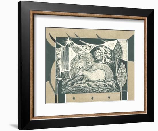 And the Lion Will Lie Down with the Lamb-Mary Kuper-Framed Giclee Print