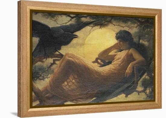 And the Night Raven Sings, Bosom'd High in the Tufted Trees, Where Perhaps Some Beauty Lies-John Scott-Framed Premier Image Canvas