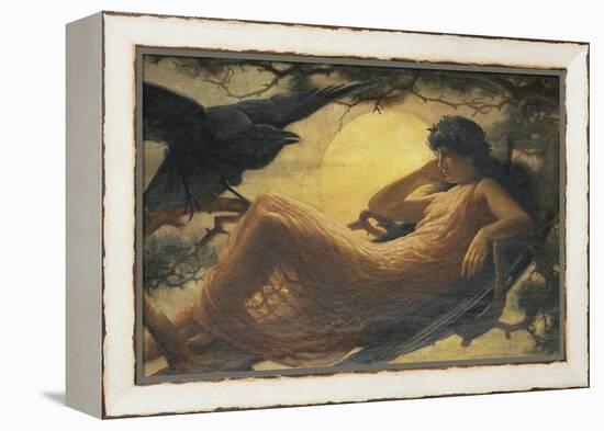 And the Night Raven Sings, Bosom'd High in the Tufted Trees, Where Perhaps Some Beauty Lies-John Scott-Framed Premier Image Canvas