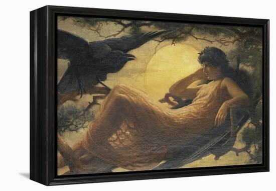 And the Night Raven Sings, Bosom'd High in the Tufted Trees, Where Perhaps Some Beauty Lies-John Scott-Framed Premier Image Canvas