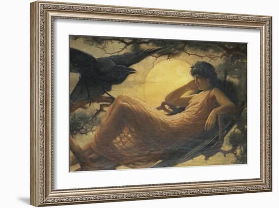 And the Night Raven Sings, Bosom'd High in the Tufted Trees, Where Perhaps Some Beauty Lies-John Scott-Framed Giclee Print