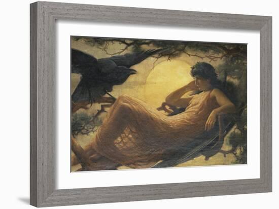 And the Night Raven Sings, Bosom'd High in the Tufted Trees, Where Perhaps Some Beauty Lies-John Scott-Framed Giclee Print