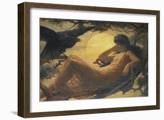 And the Night Raven Sings, Bosom'd High in the Tufted Trees, Where Perhaps Some Beauty Lies-John Scott-Framed Giclee Print