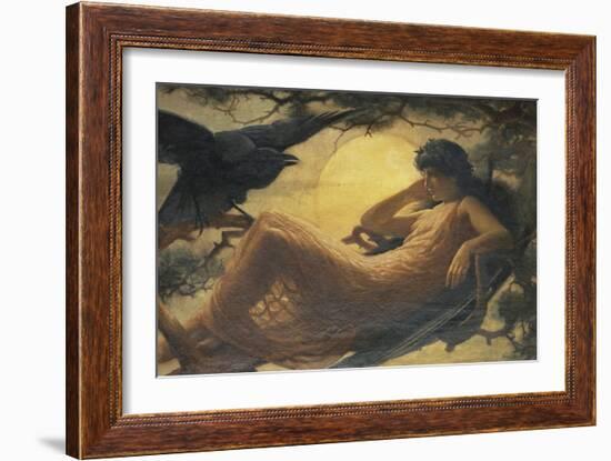 And the Night Raven Sings, Bosom'd High in the Tufted Trees, Where Perhaps Some Beauty Lies-John Scott-Framed Giclee Print