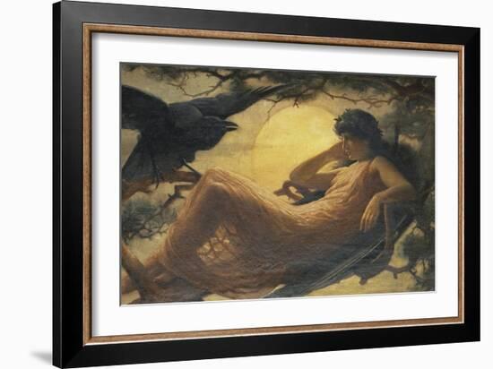 And the Night Raven Sings, Bosom'd High in the Tufted Trees, Where Perhaps Some Beauty Lies-John Scott-Framed Giclee Print