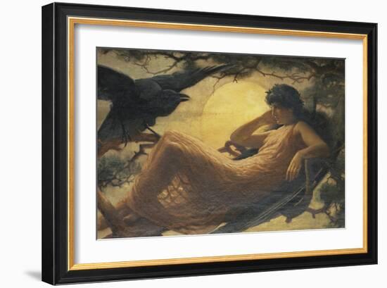 And the Night Raven Sings, Bosom'd High in the Tufted Trees, Where Perhaps Some Beauty Lies-John Scott-Framed Giclee Print