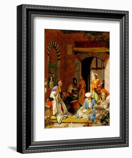 And the Prayer of Faith Shall Save the Sick', from James 5:15 (Oil on Panel)-John Frederick Lewis-Framed Giclee Print