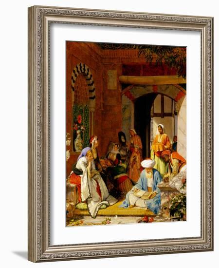 And the Prayer of Faith Shall Save the Sick', from James 5:15 (Oil on Panel)-John Frederick Lewis-Framed Giclee Print