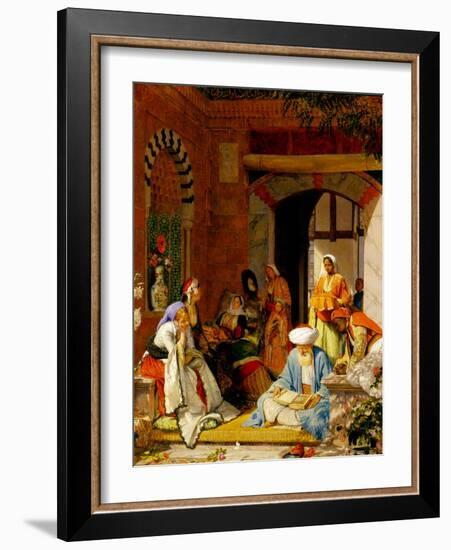 And the Prayer of Faith Shall Save the Sick', from James 5:15 (Oil on Panel)-John Frederick Lewis-Framed Giclee Print