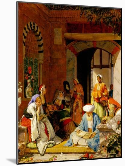 And the Prayer of Faith Shall Save the Sick', from James 5:15 (Oil on Panel)-John Frederick Lewis-Mounted Giclee Print