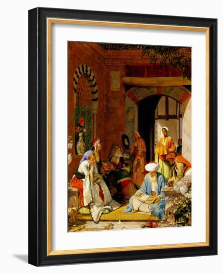 And the Prayer of Faith Shall Save the Sick', from James 5:15 (Oil on Panel)-John Frederick Lewis-Framed Giclee Print