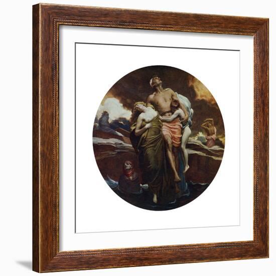 And the Sea Gave Up the Dead Which Were in It, Exhibited 1892-Frederic Leighton-Framed Giclee Print