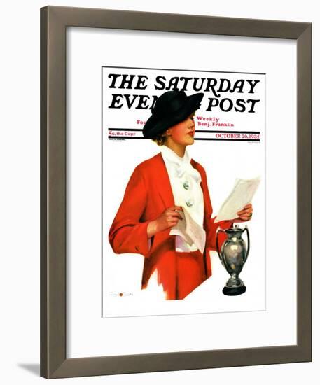 "And the Winner Is," Saturday Evening Post Cover, October 25, 1936-Penrhyn Stanlaws-Framed Giclee Print