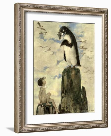 And There He Saw the Last of the Gairfowl, from the Water Babies by Charles Kingsley, Pub. 1916 (Co-Jessie Willcox Smith-Framed Giclee Print