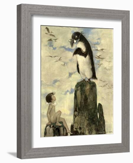 And There He Saw the Last of the Gairfowl, from the Water Babies by Charles Kingsley, Pub. 1916 (Co-Jessie Willcox Smith-Framed Giclee Print