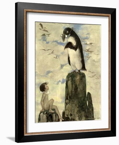And There He Saw the Last of the Gairfowl, from the Water Babies by Charles Kingsley, Pub. 1916 (Co-Jessie Willcox Smith-Framed Giclee Print