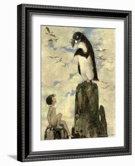 And There He Saw the Last of the Gairfowl, from the Water Babies by Charles Kingsley, Pub. 1916 (Co-Jessie Willcox Smith-Framed Giclee Print