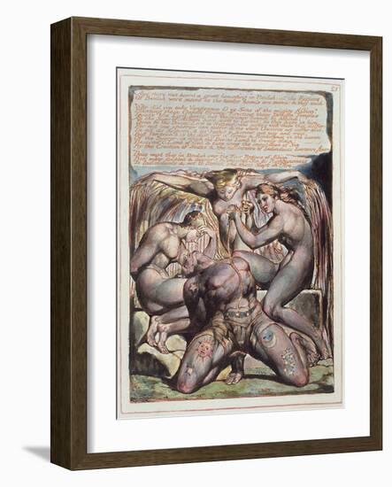 And There Was Heard...', Plate 25 from 'Jerusalem', 1804-20-William Blake-Framed Giclee Print