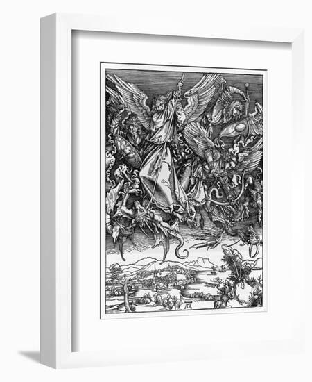 And There was War in Heaven-Albrecht Dürer-Framed Art Print