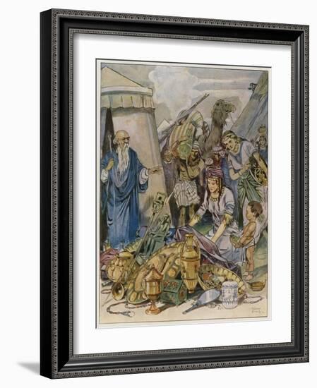 And They Came Both Men and Women, as Many as Were Willing-Hearted, and Brought Offerings-Tony Sarg-Framed Giclee Print