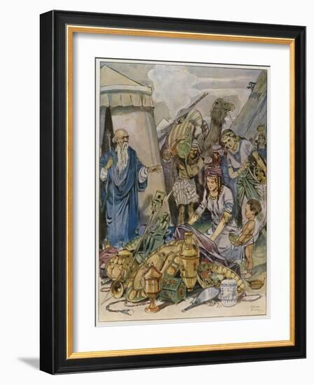 And They Came Both Men and Women, as Many as Were Willing-Hearted, and Brought Offerings-Tony Sarg-Framed Giclee Print