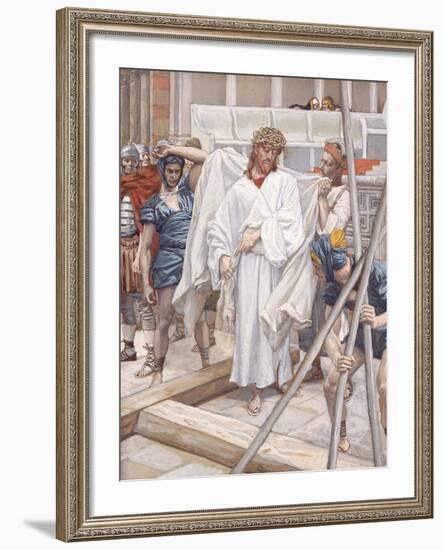 And They Put Him in His Own Raiment for 'The Life of Christ'-James Jacques Joseph Tissot-Framed Giclee Print