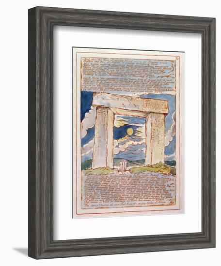 And This the Form of Mighty Hand...', Plate 70 from 'Jerusalem' (Bentley Copy E) 1804-20-William Blake-Framed Giclee Print