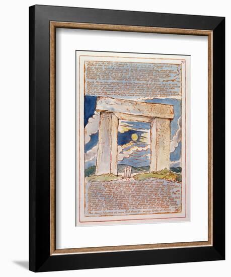 And This the Form of Mighty Hand...', Plate 70 from 'Jerusalem' (Bentley Copy E) 1804-20-William Blake-Framed Giclee Print