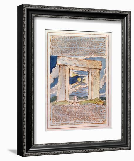 And This the Form of Mighty Hand...', Plate 70 from 'Jerusalem' (Bentley Copy E) 1804-20-William Blake-Framed Giclee Print