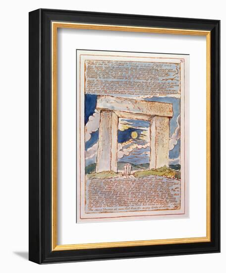 And This the Form of Mighty Hand...', Plate 70 from 'Jerusalem' (Bentley Copy E) 1804-20-William Blake-Framed Giclee Print