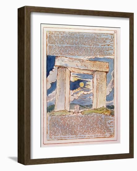 And This the Form of Mighty Hand...', Plate 70 from 'Jerusalem' (Bentley Copy E) 1804-20-William Blake-Framed Giclee Print