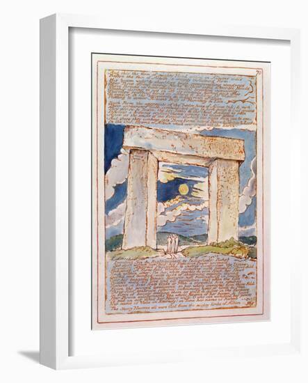 And This the Form of Mighty Hand...', Plate 70 from 'Jerusalem' (Bentley Copy E) 1804-20-William Blake-Framed Giclee Print