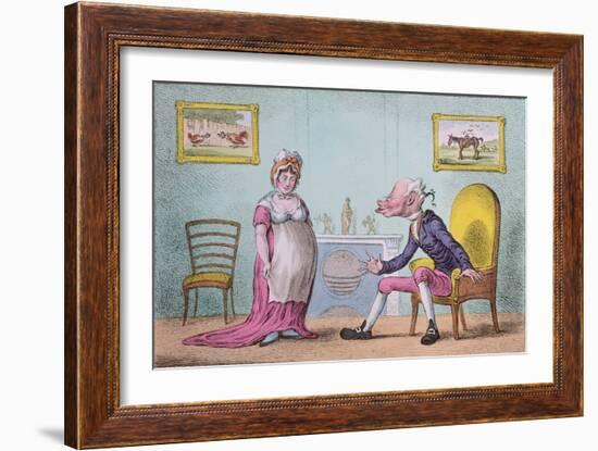 And Would'st Thou Turn the Vile Reproach on Me?-James Gillray-Framed Giclee Print