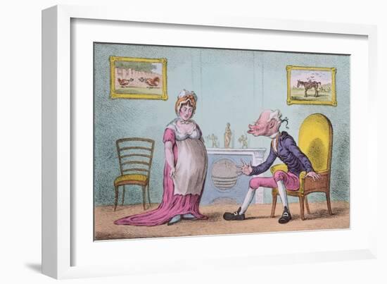 And Would'st Thou Turn the Vile Reproach on Me?-James Gillray-Framed Giclee Print