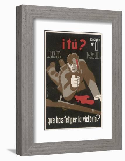 And You What Have You Done for Victory?-null-Framed Photographic Print